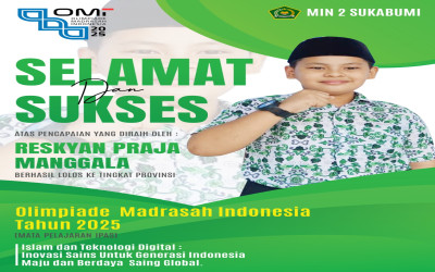 Siswa MIN 2 Sukabumi Lolos Olimpiade Madrasah Indonesia Tingkat Provinsi